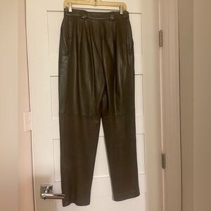 Woman's Brown Leather Pants